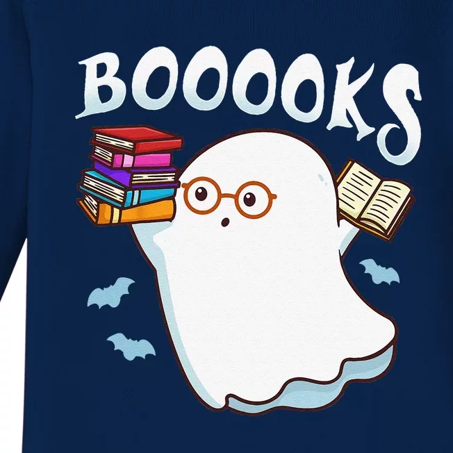 Halloween Books Librarian English Teacher Reader Reading Baby Long Sleeve Bodysuit