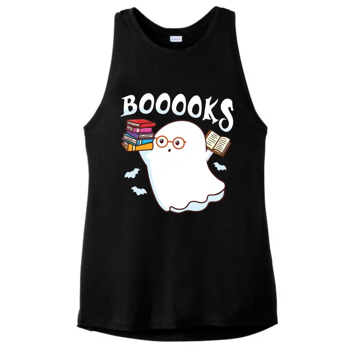 Halloween Books Librarian English Teacher Reader Reading Ladies Tri-Blend Wicking Tank