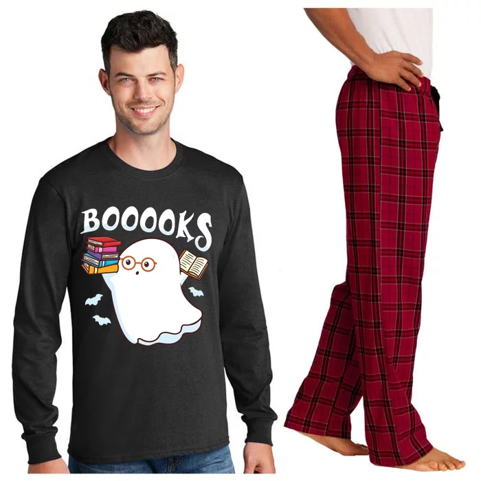 Halloween Books Librarian English Teacher Reader Reading Long Sleeve Pajama Set