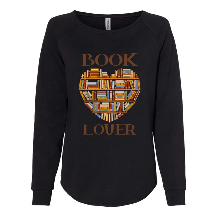 Heart Book Lover Gift For Reading Books Womens California Wash Sweatshirt