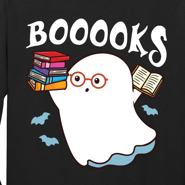 Halloween Books Librarian English Teacher Reader Reading Tall Long Sleeve T-Shirt