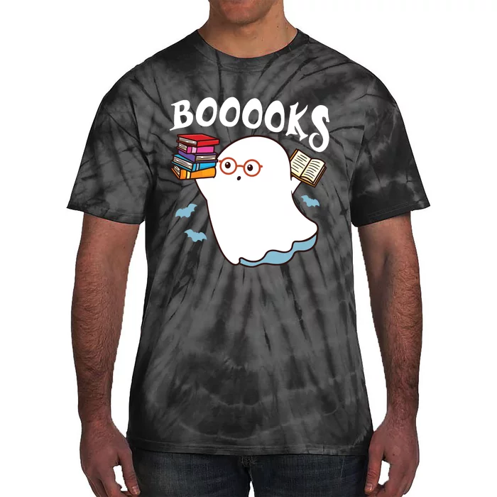 Halloween Books Librarian English Teacher Reader Reading Tie-Dye T-Shirt