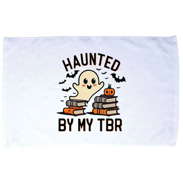 Haunted By My Tbr Boo Halloween Book Microfiber Hand Towel