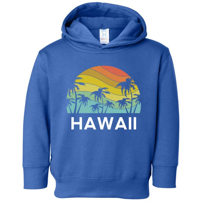 Hawaii Beach Maui Retro Hawaiian Surf Big Island Party Aloha Gift Toddler Hoodie