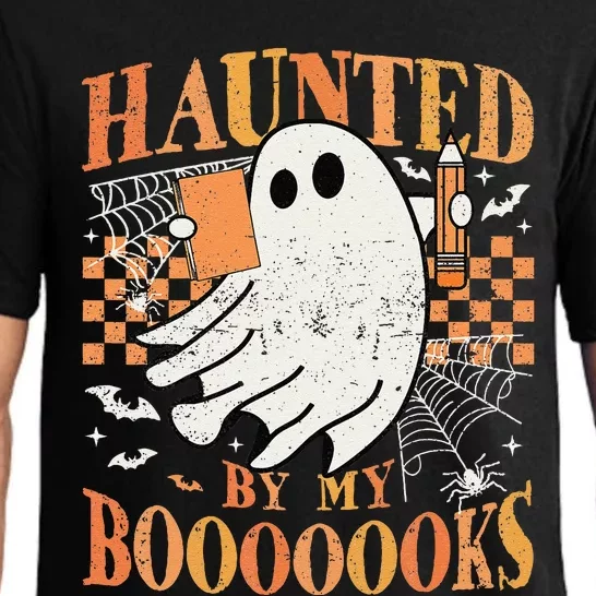 Haunted By My Books Ghost Halloween Teacher Librarian Pajama Set