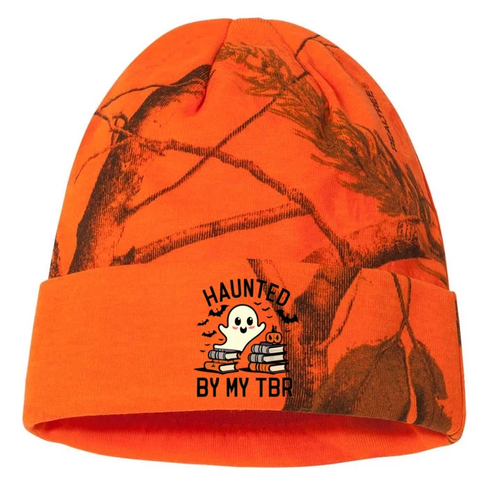 Haunted By My Tbr Boo Halloween Book Kati - 12in Camo Beanie