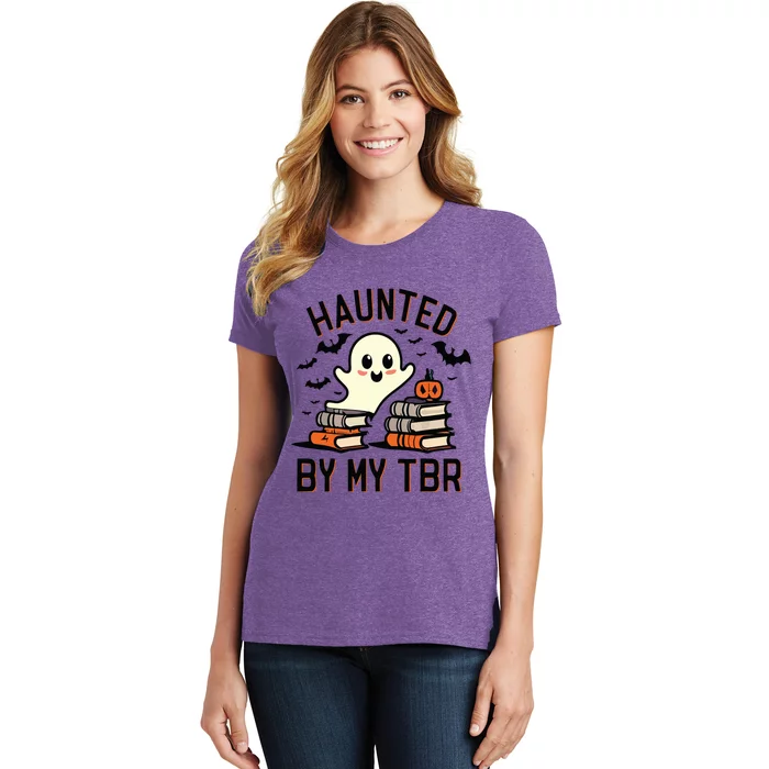 Haunted By My Tbr Boo Halloween Book Women's T-Shirt