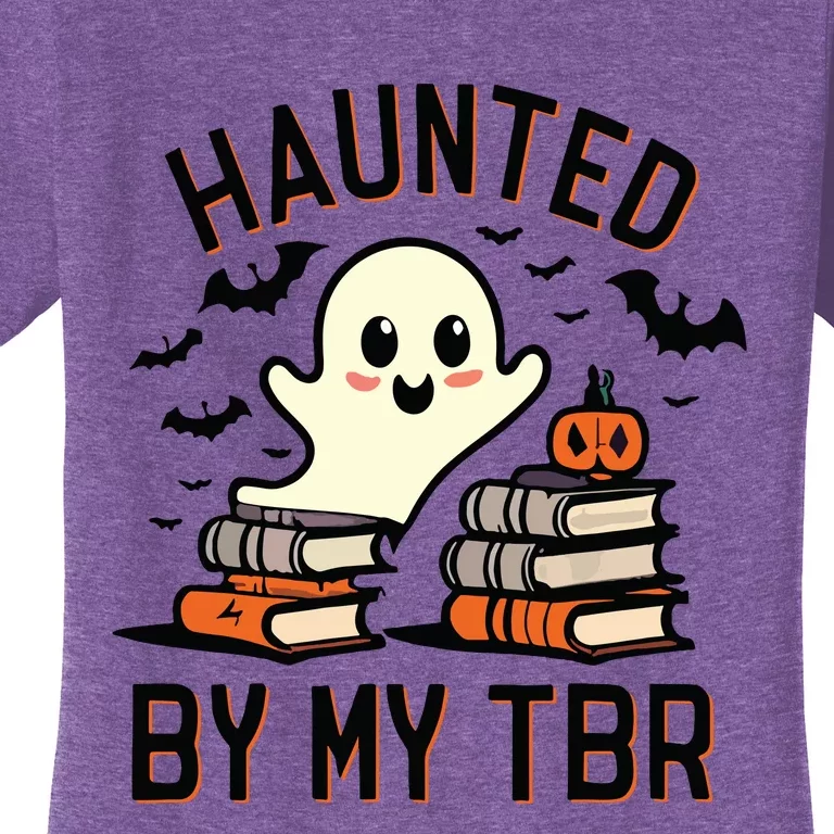 Haunted By My Tbr Boo Halloween Book Women's T-Shirt