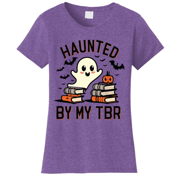 Haunted By My Tbr Boo Halloween Book Women's T-Shirt