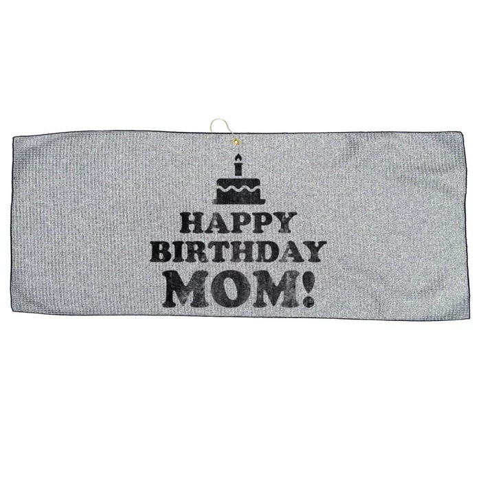 Happy Birthday Mom BDay Birthday Mom Large Microfiber Waffle Golf Towel