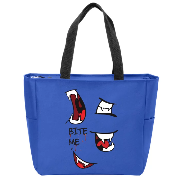 Halloween Bite Me Cute Gift Zip Tote Bag