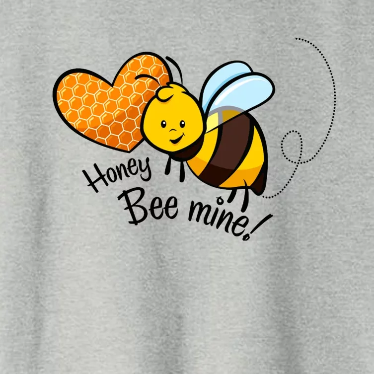 Honey Bee Mine! Couples Valentine's Day Bumble Bee Graphic Cool Gift Women's Crop Top Tee