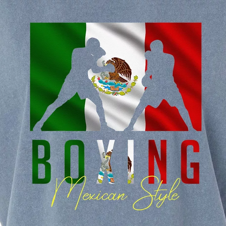 Humorous Boxing Mexican Sparring Kickboxing Kickboxer Fan Garment-Dyed Women's Muscle Tee