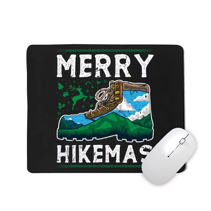 Hiking Boots Mountains Camping Merry Christmas Gift Mousepad