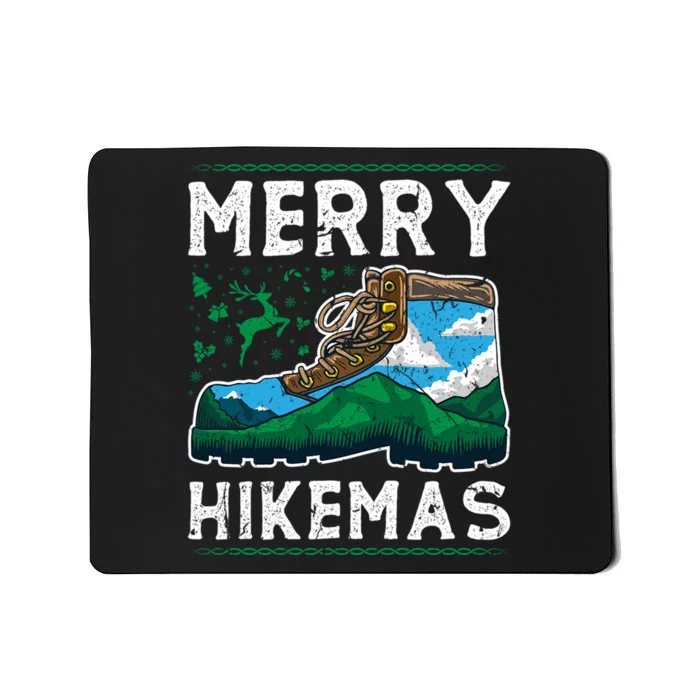 Hiking Boots Mountains Camping Merry Christmas Gift Mousepad