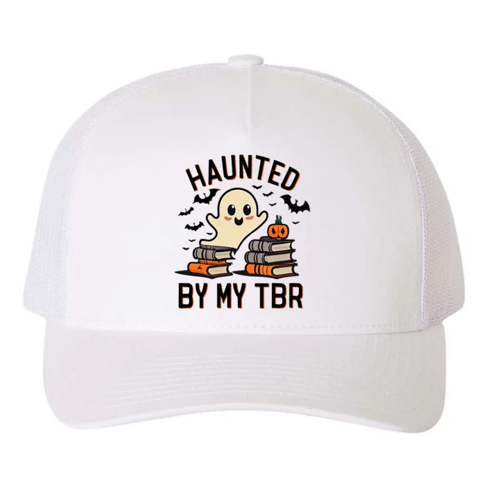 Haunted By My Tbr Boo Halloween Book Yupoong Adult 5-Panel Trucker Hat