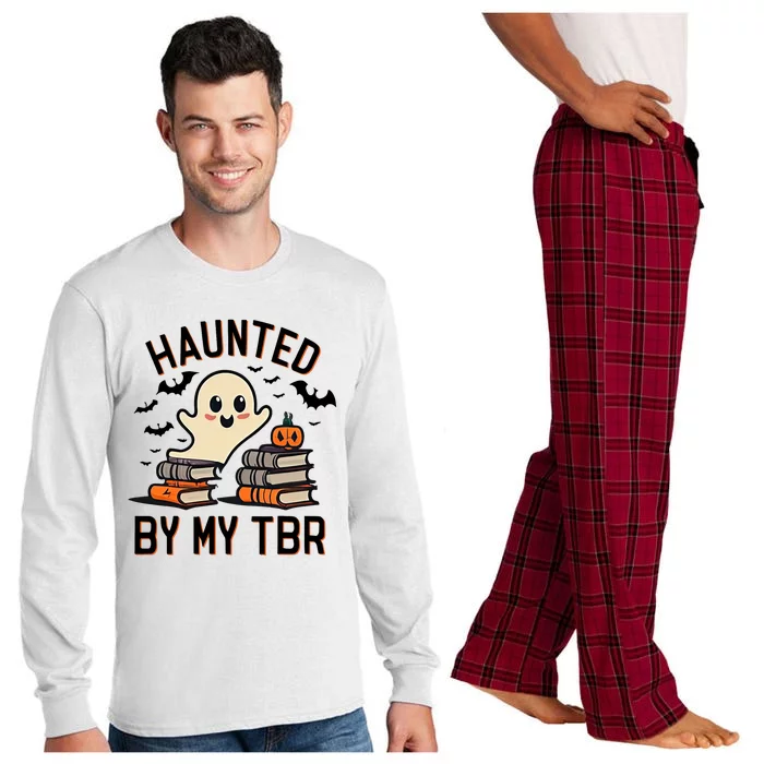 Haunted By My Tbr Boo Halloween Book Long Sleeve Pajama Set