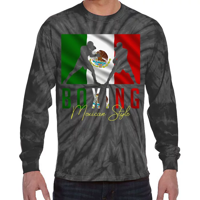 Humorous Boxing Mexican Sparring Kickboxing Kickboxer Fan Tie-Dye Long Sleeve Shirt