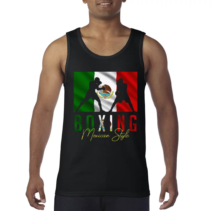 Humorous Boxing Mexican Sparring Kickboxing Kickboxer Fan Tank Top