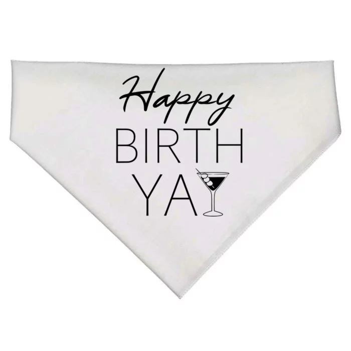 Happy Birthyay Martini Birthday Ing Funny Gift Birthday Gift USA-Made Doggie Bandana