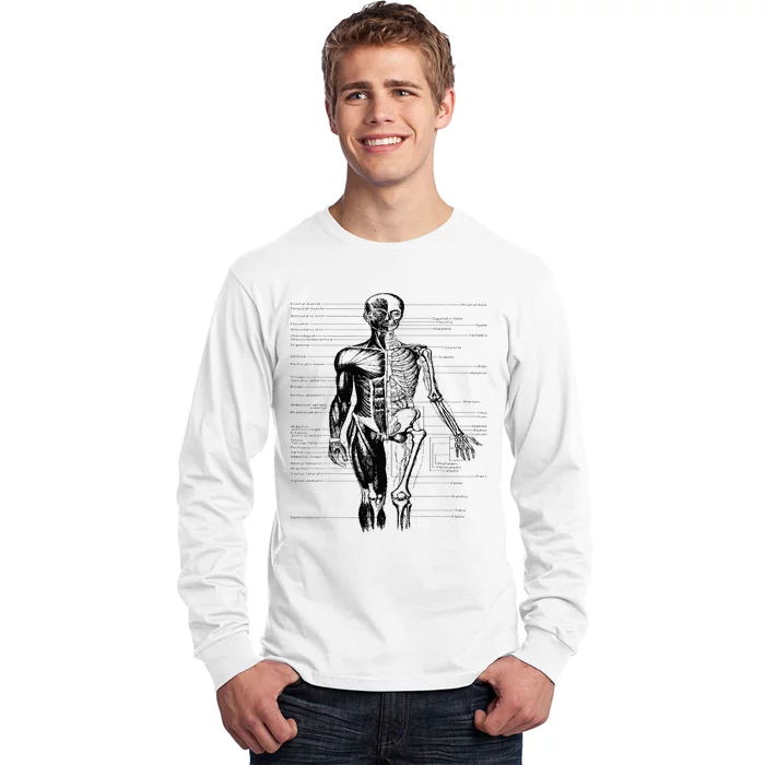 Human Body Muscle Anatomy Hospital funny nurse day Long Sleeve Shirt