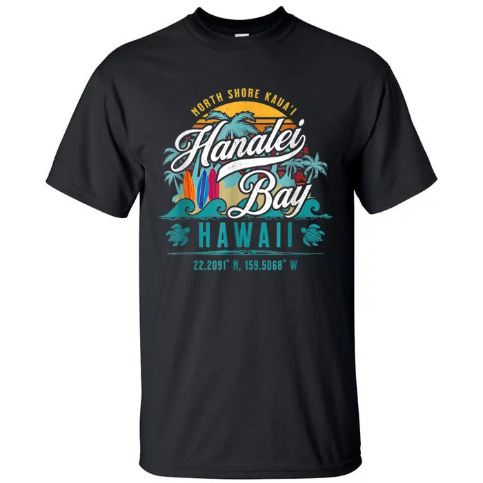 Hanalei Bay North Shore Kauai Hawaii Tall T-Shirt