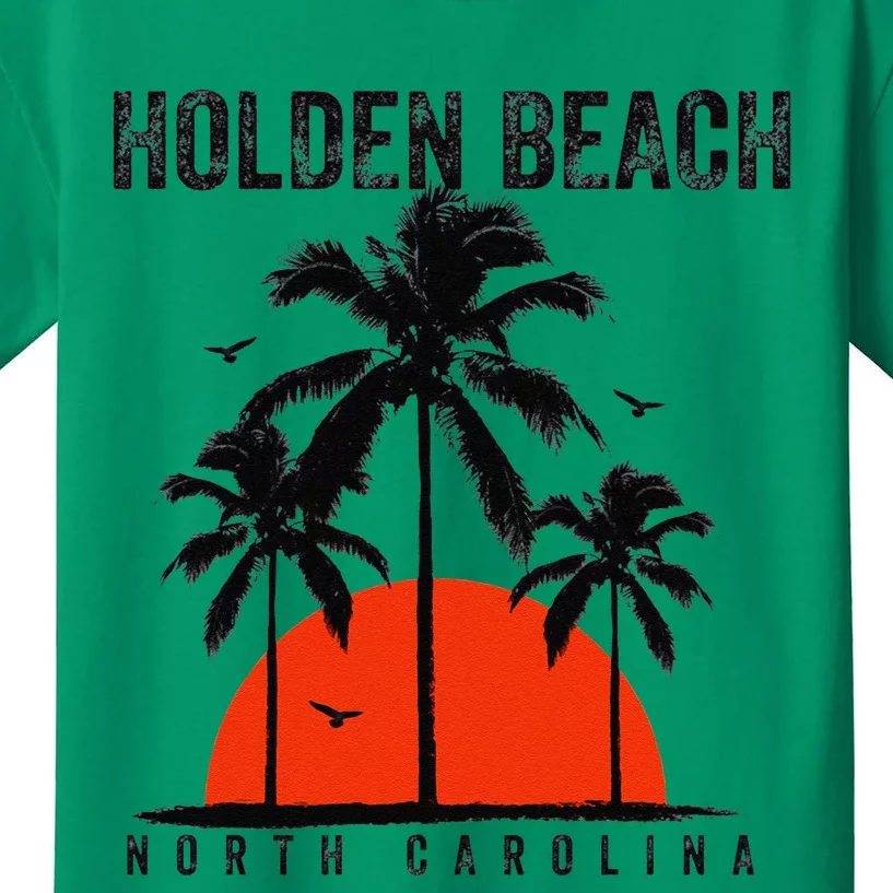 Holden Beach North Carolina Surfing Surfboarding Kids T-Shirt