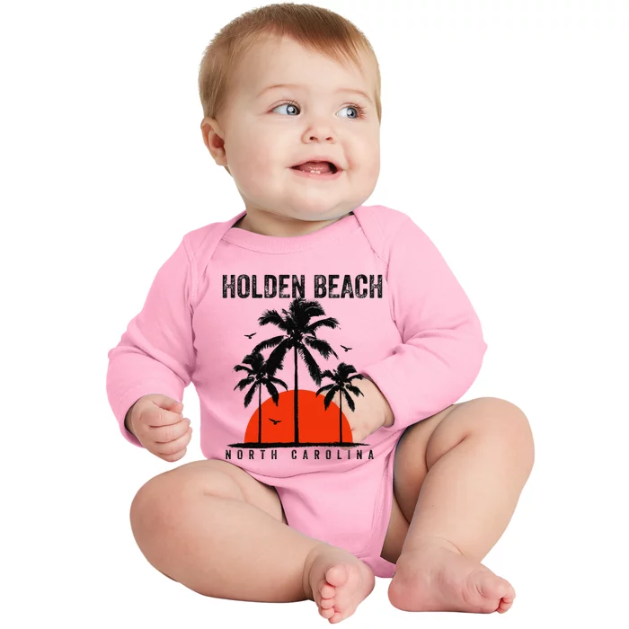 Holden Beach North Carolina Surfing Surfboarding Baby Long Sleeve Bodysuit