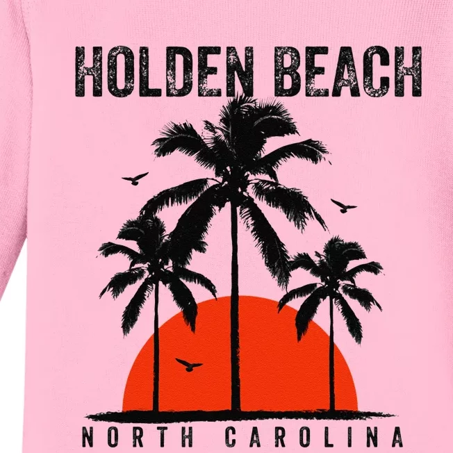 Holden Beach North Carolina Surfing Surfboarding Baby Long Sleeve Bodysuit