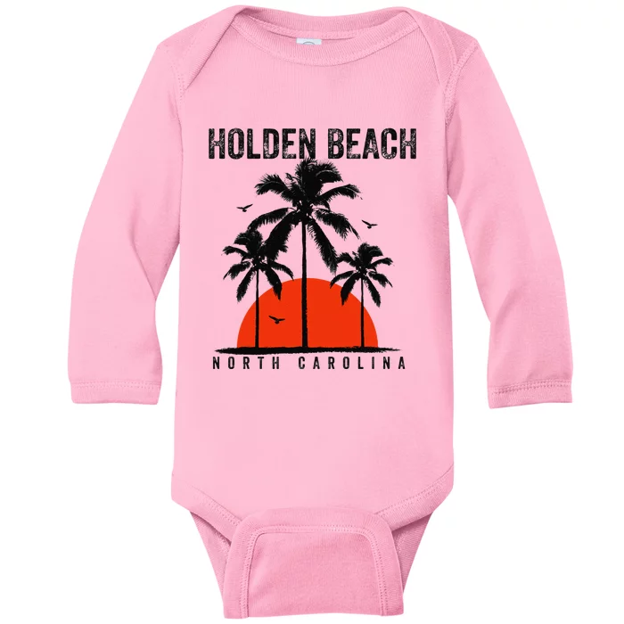 Holden Beach North Carolina Surfing Surfboarding Baby Long Sleeve Bodysuit