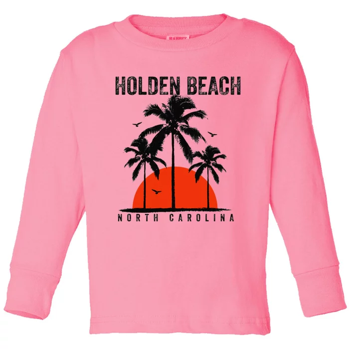 Holden Beach North Carolina Surfing Surfboarding Toddler Long Sleeve Shirt