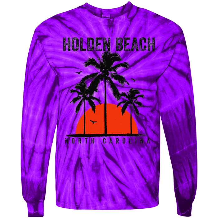 Holden Beach North Carolina Surfing Surfboarding Tie-Dye Long Sleeve Shirt