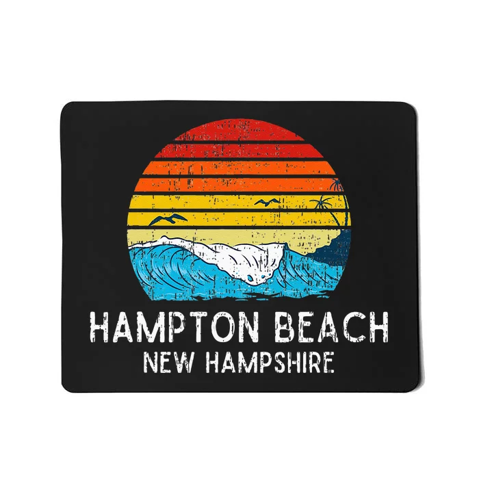 Hampton Beach NH Vintage Beach Ocean Family Vacation Mousepad