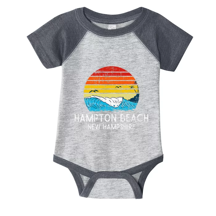 Hampton Beach NH Vintage Beach Ocean Family Vacation Infant Baby Jersey Bodysuit