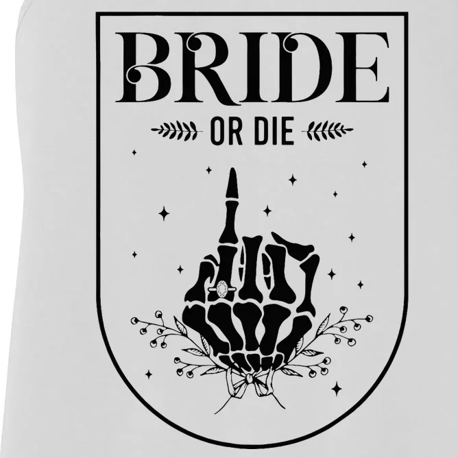 Halloween Bride Or Die Gothic Bachelorette Party Matching Women's Racerback Tank