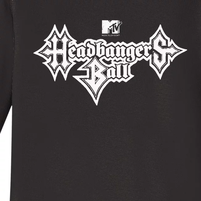 Headbangers Ball Outline Logo Baby Long Sleeve Bodysuit