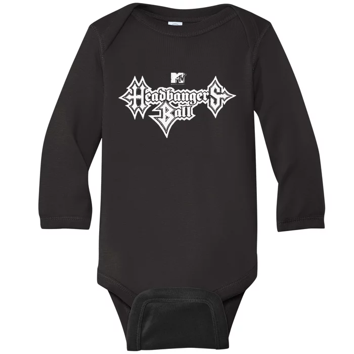 Headbangers Ball Outline Logo Baby Long Sleeve Bodysuit