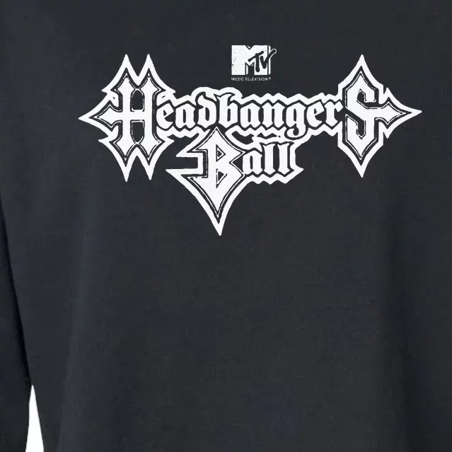 Headbangers Ball Outline Logo Cropped Pullover Crew