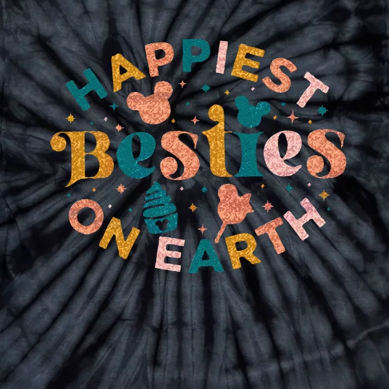 Happiest Besties On Earth Matching Family Tie-Dye T-Shirt