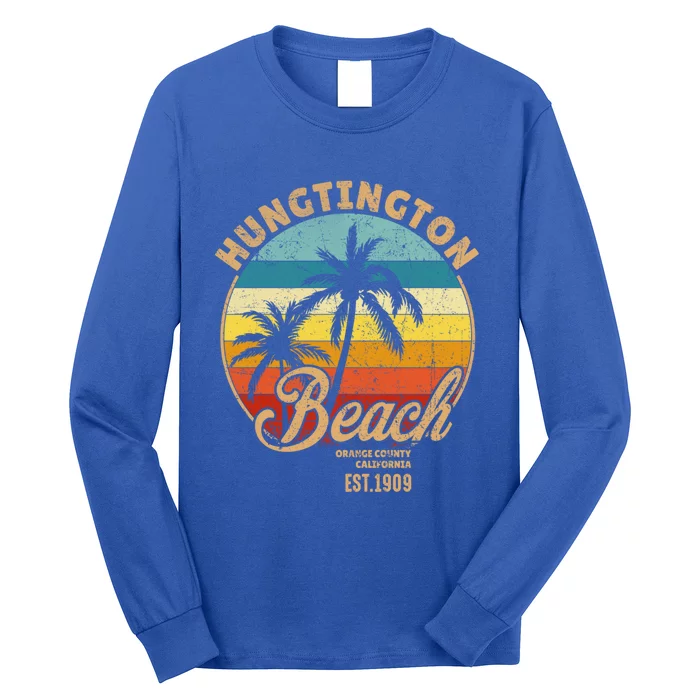 Huntington Beach Orange County California Design For Surfers Cute Gift Long Sleeve Shirt