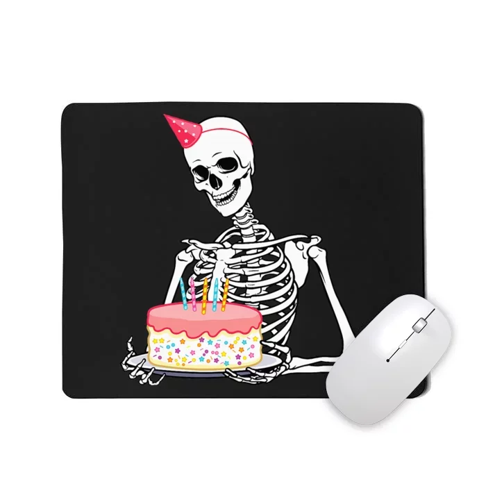 Halloween Birthday Outfit Skeleton Birthday Party Mousepad