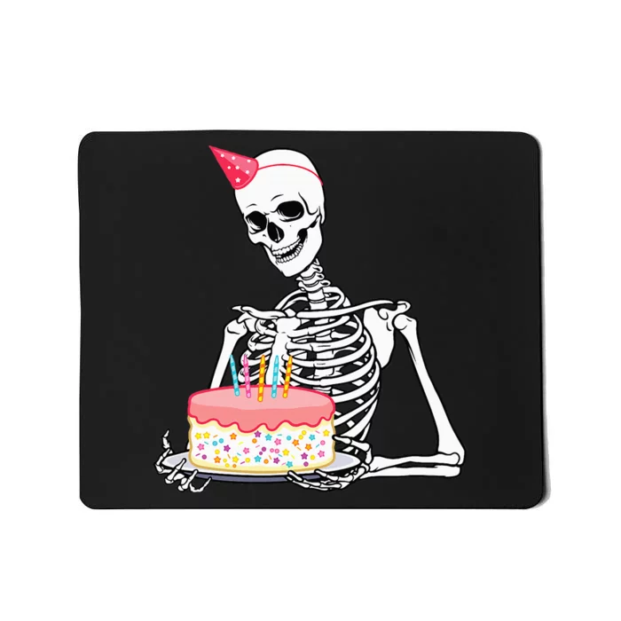 Halloween Birthday Outfit Skeleton Birthday Party Mousepad