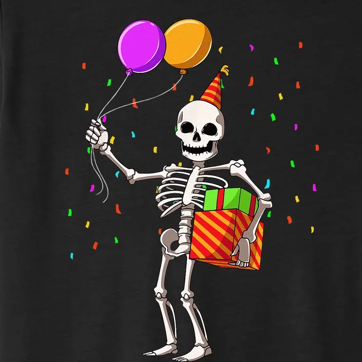 Halloween Birthday Party Outfit Skeleton Birthday Party ChromaSoft Performance T-Shirt