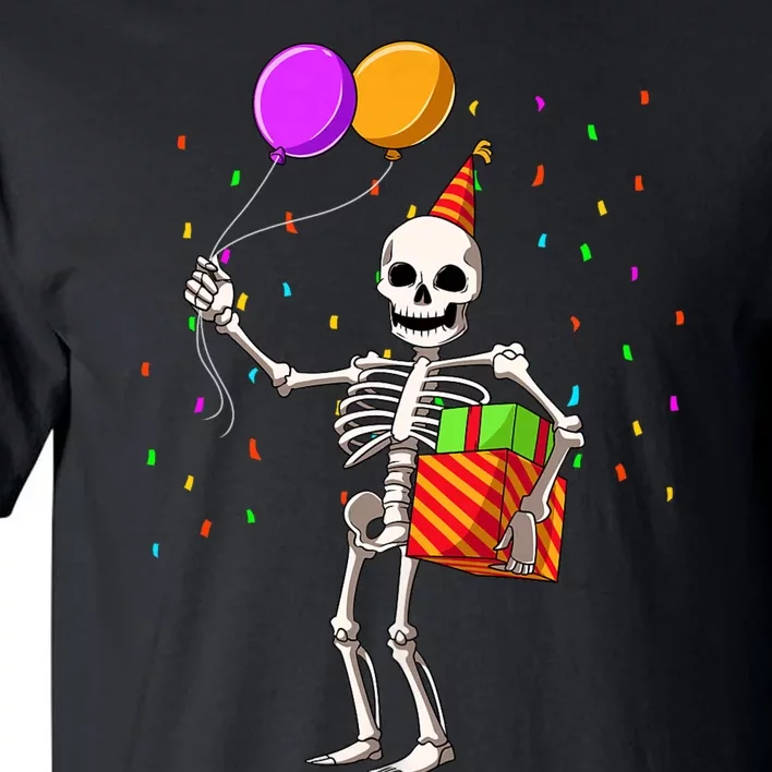 Halloween Birthday Party Outfit Skeleton Birthday Party Tall T-Shirt