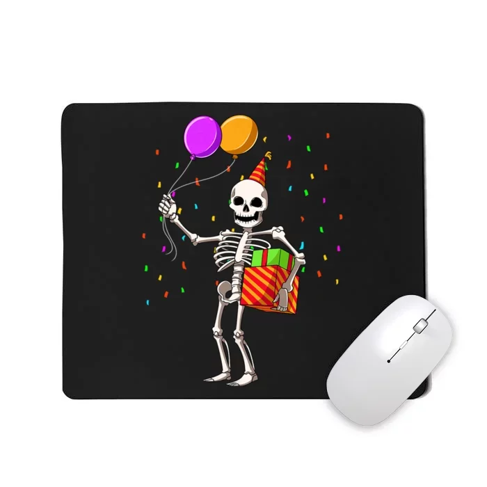 Halloween Birthday Party Outfit Skeleton Birthday Party Mousepad