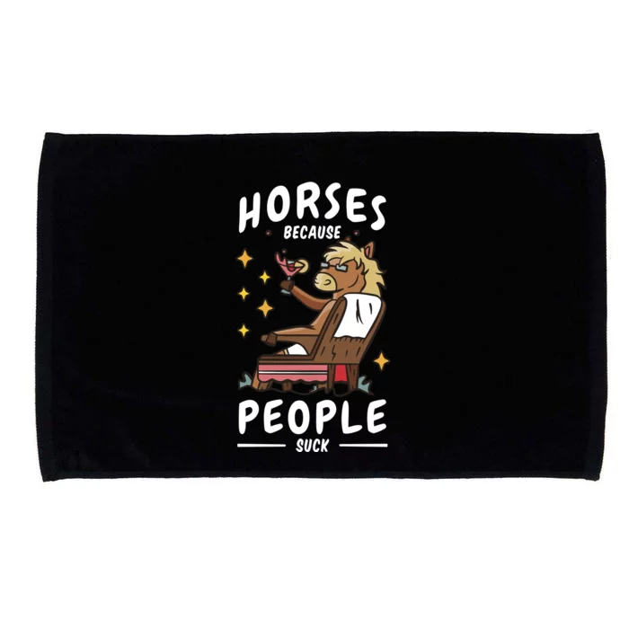 Horses Because People Suck Microfiber Hand Towel