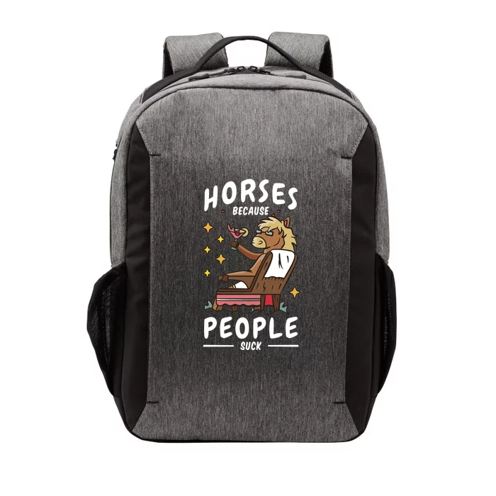 Horses Because People Suck Vector Backpack