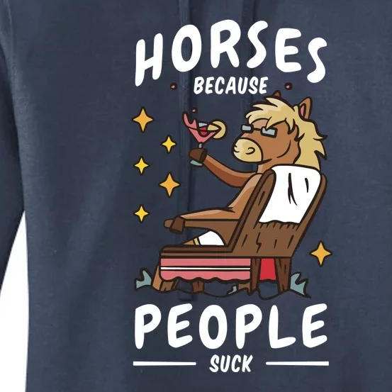 Horses Because People Suck Women's Pullover Hoodie