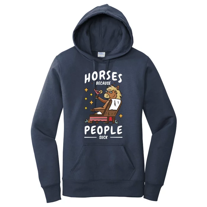 Horses Because People Suck Women's Pullover Hoodie