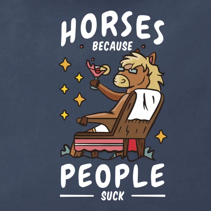 Horses Because People Suck Zip Tote Bag